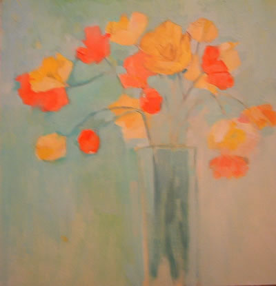 Poppies in a vase